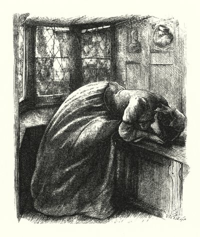 Mariana door John Everett (after) Millais