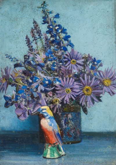 Een schema in blauw door John Everett