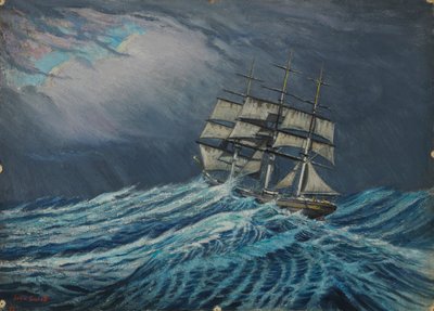 Een zeilschip, Eind 19e eeuw - midden 20e eeuw door John Everett