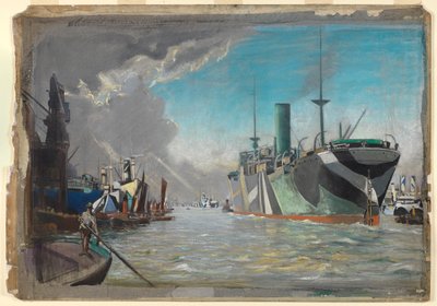 Op de Londense rivier door John Everett