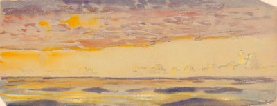 Zeegezicht, gele zee en paarse wolken, eind 19e eeuw - midden 20e eeuw door John Everett