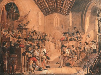 Een Roundhead Conventicle: een scène uit 