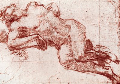 Een studie van een naakt, 1913 door John Everett Millais