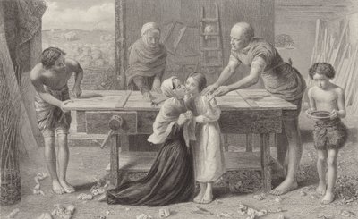 Christus in het huis van zijn ouders door John Everett Millais