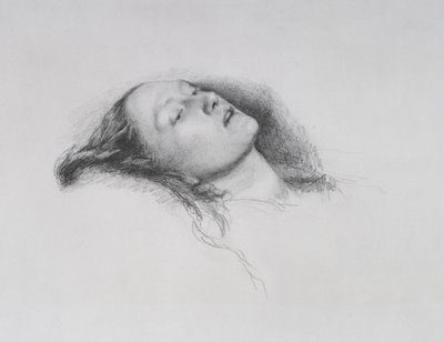 Elizabeth Siddal: Studie voor "Ophelia" door John Everett Millais