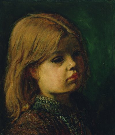 Hoofd van een meisje door John Everett Millais