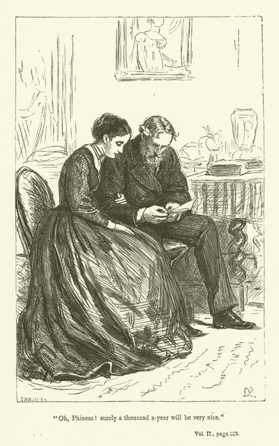 Illustratie voor Phineas Finn door Anthony Trollope door John Everett Millais
