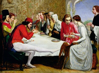 Lorenzo en Isabella, 1849 door John Everett Millais