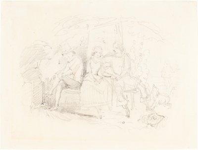 Liefhebbers onder een Boom door John Everett Millais