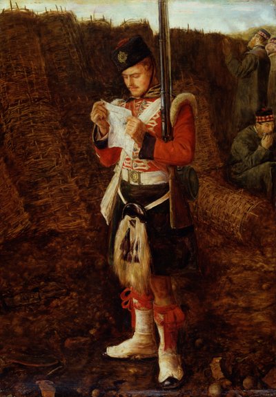Nieuws van thuis door John Everett Millais