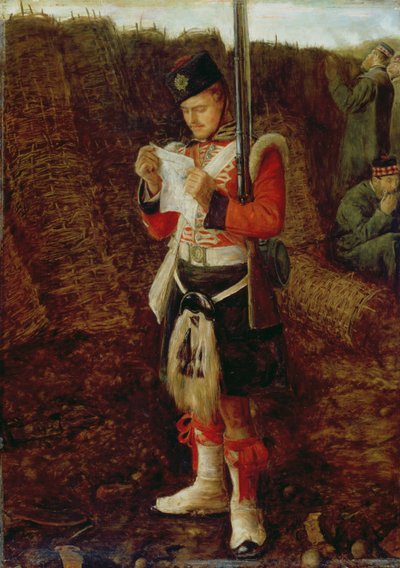 Nieuws van thuis door John Everett Millais