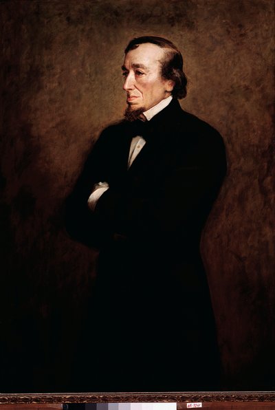 Portret van Benjamin Disraeli (1804-1881), Britse politicus en oprichter van de Conservatieve Partij door John Everett Millais