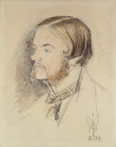 Portret van William Holman Hunt, 1854 door John Everett Millais