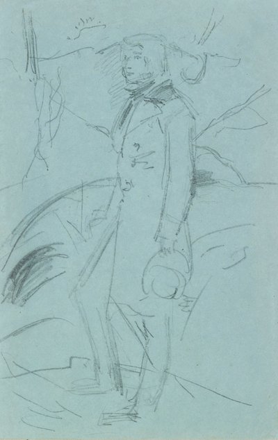 Voorlopige schets voor het portret van John Ruskin door John Everett Millais