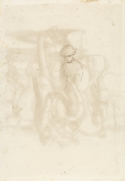 Afgewezen, Verso: Schets van een vrouw, 1853 door John Everett Millais