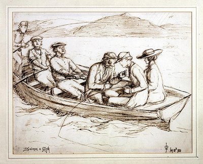 Zalm een mythe door John Everett Millais