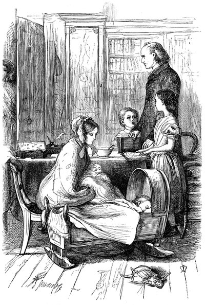 Scène uit Framley Parsonage door Anthony Trollope door John Everett Millais