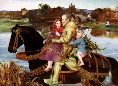 Sir Isumbras bij de Ford, 19e eeuw, 1923 door John Everett Millais