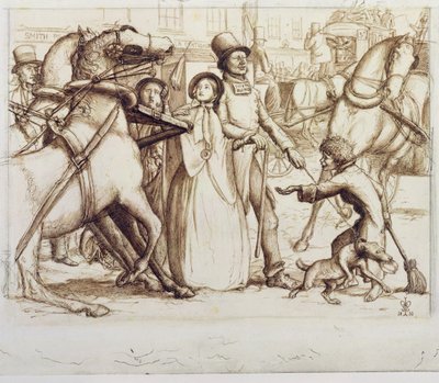 De Blinde Man, 1853 door John Everett Millais
