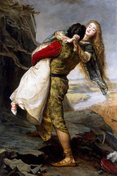 De kroon van liefde door John Everett Millais
