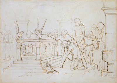 De Terugkeer van de Kruisvaarder, 1840 door John Everett Millais
