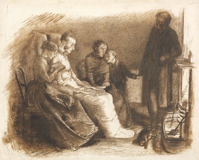 De stervende man, ca. 1853 door John Everett Millais