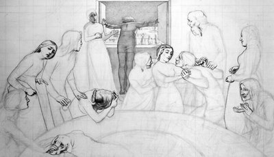 De vooravond van de zondvloed, ca. 1850 door John Everett Millais