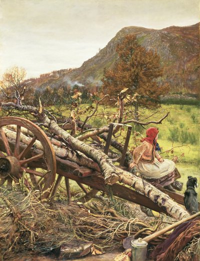 Winterbrandstof door John Everett Millais