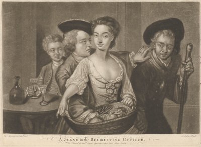 Een Scène in "The Recruiting Officer" door John Faber the younger