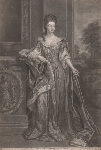 Schoonheden van Hampton Court: De Eerbare Mary, Gravin van Dorset door John Faber the younger