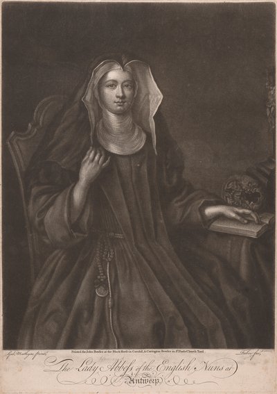 De Dame Howard Abdis van de Engelse Nonnen in Antwerpen door John Faber the younger