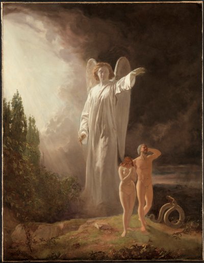 De Verdrijving van Adam en Eva, 1880s door John Faed