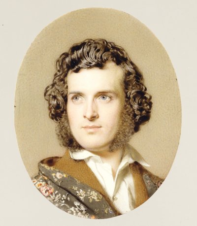 Zelfportret, ca. 1850 door John Faed