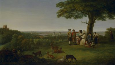 One Tree Hill, Greenwich, met Londen in de verte door John Feary