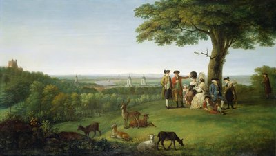 One Tree Hill, Greenwich, met Londen in de verte, 1779 door John Feary