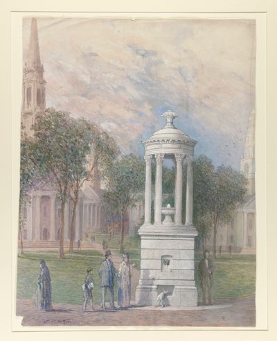 Bennett Fontein op New Haven Green door John Ferguson Weir