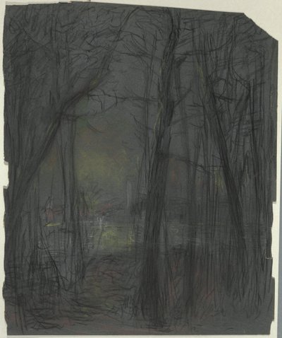 Boslandschap door John Ferguson Weir