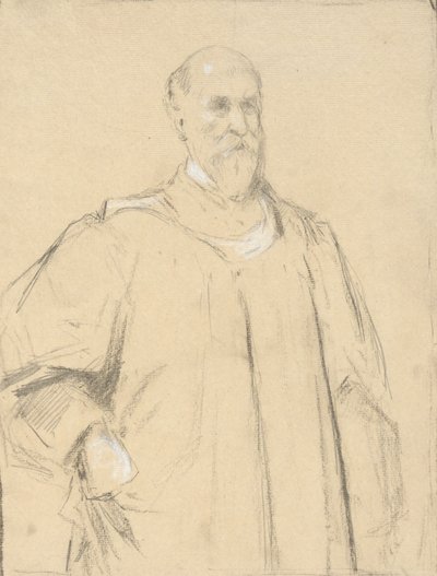 Rechter Wayland, studie voor een schilderij op Yale door John Ferguson Weir