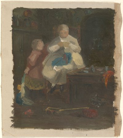 Vrouw en kind door John Ferguson Weir