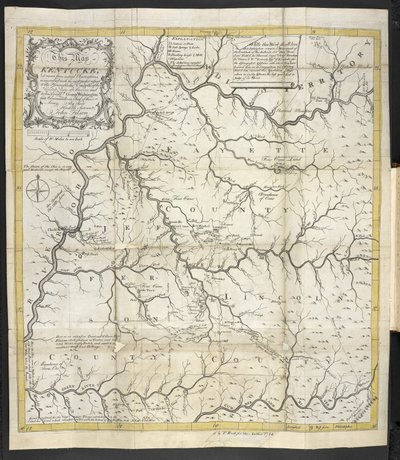 Een kaart van Kentucky, in The Discovery, Settlement and present State of Kentucke door John Filson