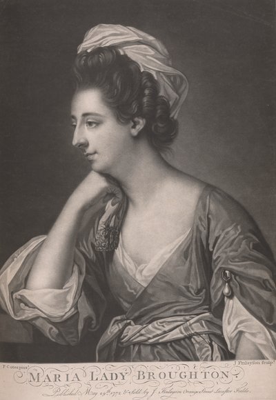 Maria, Lady Bronghton (gest. 1785) door John Finlayson