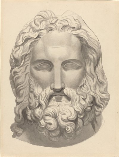 Antiek bebaard hoofd door John Flaxman