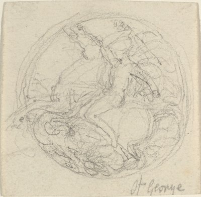 Ontwerp voor een Medaille met Sint Joris en de Draak door John Flaxman