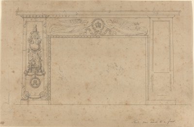 Ontwerp voor de schoorsteenmantel in de troonzaal, Buckingham Palace door John Flaxman