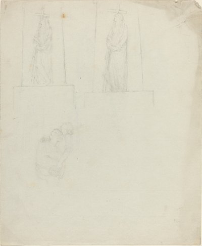 Ontwerpen voor een monument [recto en verso] door John Flaxman