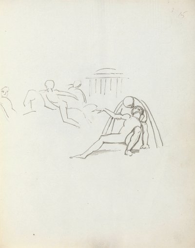 John Philip Kemble als Hamlet door John Flaxman