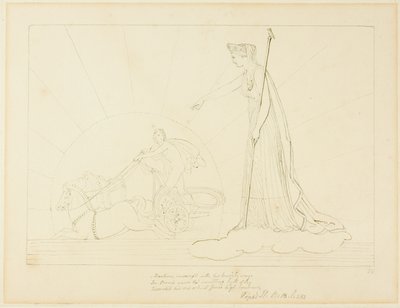 Juno laat de zon ondergaan door John Flaxman