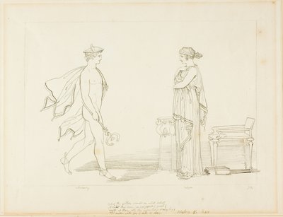 Mercurius en Calypso door John Flaxman