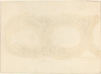 Ornamentele Randontwerp met Gevleugelde Vrouwelijke Figuren door John Flaxman