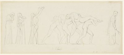Zeven leiders tegen Thebe door John Flaxman
